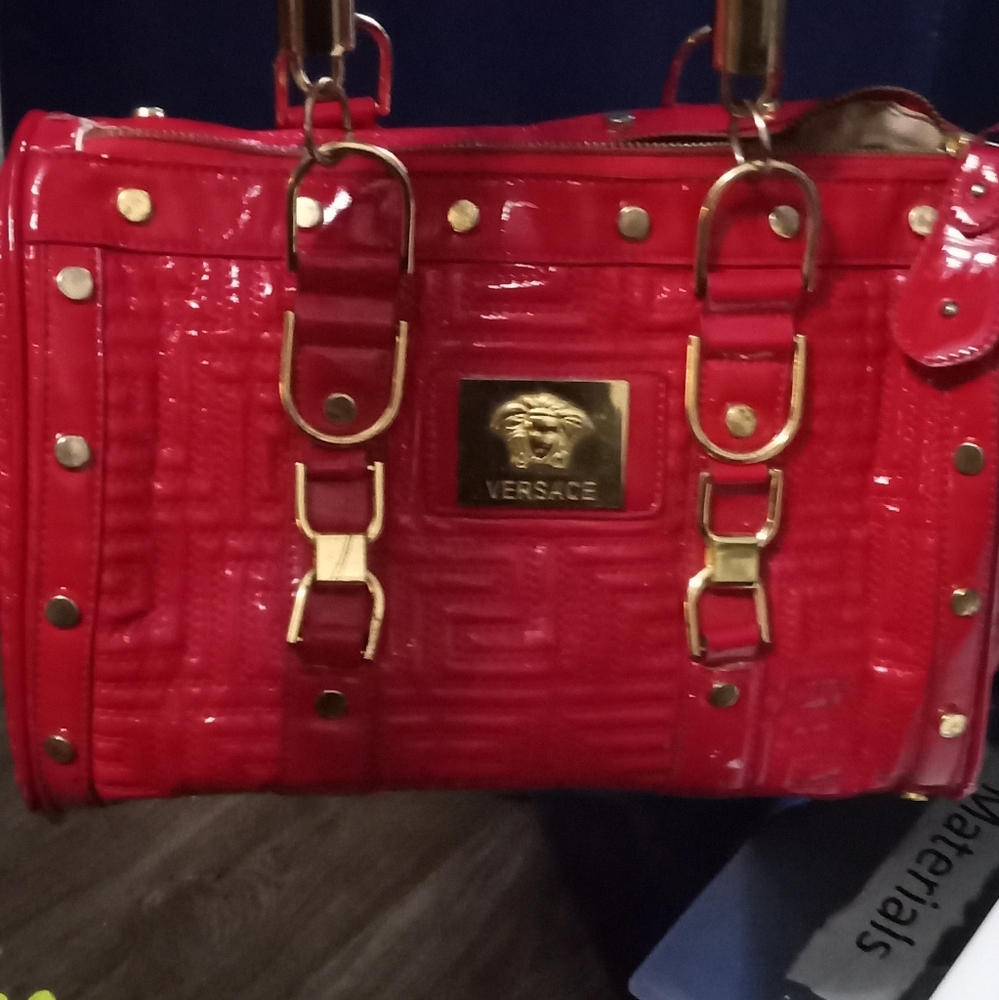 Versace Red Madonna satchel